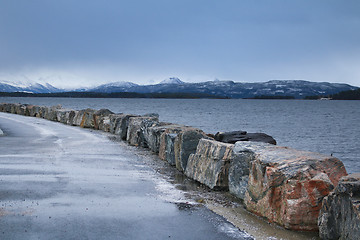 Image showing Stone Path by the Sea