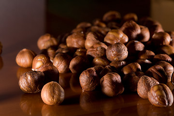 Image showing Hazelnuts low key