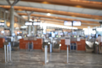 Image showing Blur background of airport