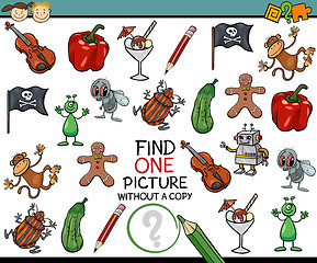 Image showing find single picture game cartoon