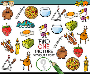 Image showing find single picture game cartoon
