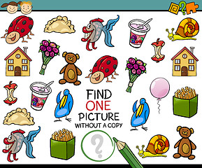 Image showing find single picture game cartoon