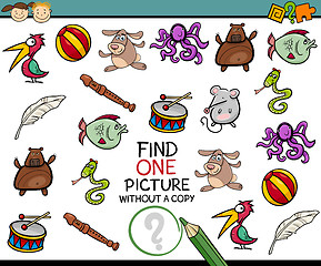 Image showing find single picture game cartoon