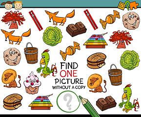 Image showing find single picture game cartoon