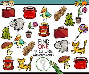 Image showing find single picture game cartoon