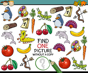 Image showing find single picture game cartoon