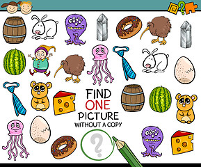 Image showing find single picture game cartoon