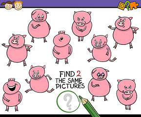 Image showing find same picture game cartoon