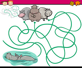 Image showing paths or maze cartoon game