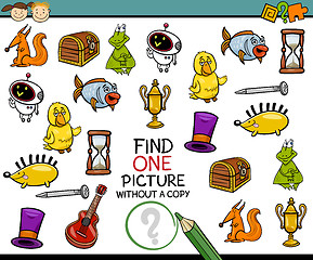 Image showing find single picture game cartoon