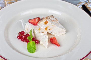 Image showing cream berries dessert
