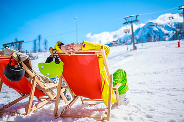 Image showing Couple at mountains in winter