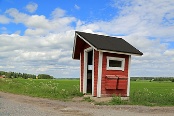 Image showing Rural Bus Stop Shelter with Mail Boxes