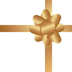 Image showing Golden Shiny Ribbons