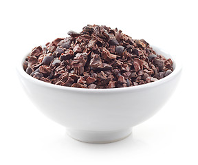 Image showing bowl of crushed cocoa beans