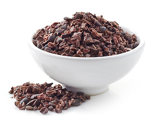 Image showing bowl of crushed cocoa beans