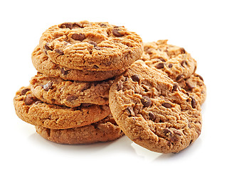 Image showing heap of chocolate cookies