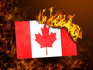 Image showing Flag burning - Canada