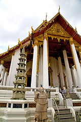 Image showing gold    temple   in   bangkok  thailand   pavement