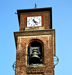 Image showing in mozzate   old abstract   tower bell sunny day milan