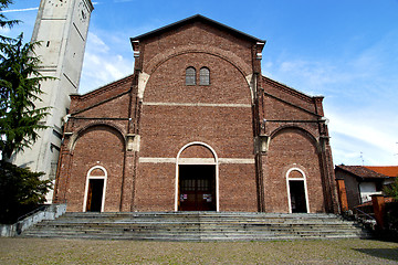 Image showing cardano al campo in  the old   church  closed  