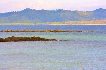 Image showing andilana   seaweed   indian   mountain   sand isle  sky rock