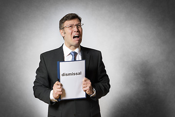 Image showing Business man with dismissal