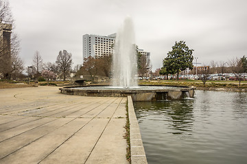 Image showing overcast weather over charlotte nc skyline