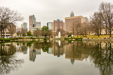 Image showing overcast weather over charlotte nc skyline