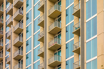 Image showing balconies array on an apartment building