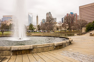 Image showing overcast weather over charlotte nc skyline