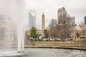 Image showing overcast weather over charlotte nc skyline