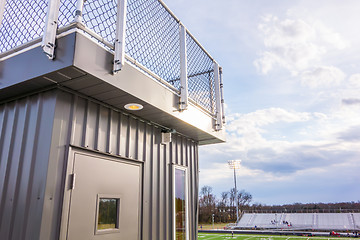 Image showing stadium press box booth