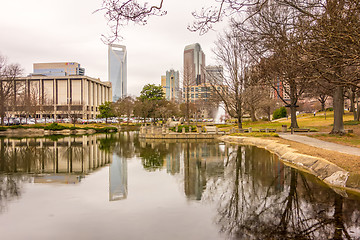 Image showing overcast weather over charlotte nc skyline