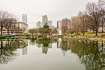 Image showing overcast weather over charlotte nc skyline