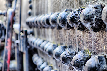 Image showing Industrial abstract background texture with black steel structur