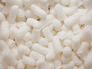 Image showing White polystyrene beads background