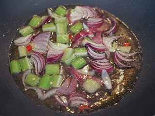 Image showing Celery and onion