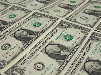 Image showing Dollar notes 1 Dollar