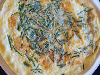 Image showing Omelette with chives