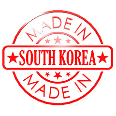 Image showing Made in South Korea red seal