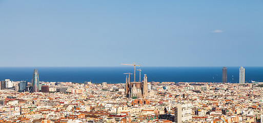 Image showing Barcelona panorama