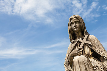 Image showing Old cemetery statue