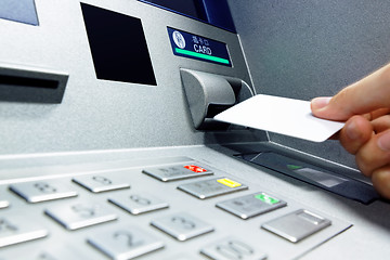 Image showing Insert card into ATM