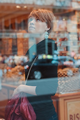 Image showing Beautiful young woman in Paris, France.