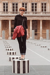 Image showing Beautiful young woman in Paris, France.