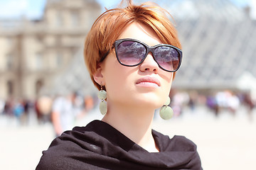 Image showing Beautiful young woman in Paris, France.