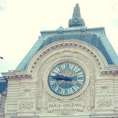 Image showing Orsay Museum in Paris with clock where you can see Sacre Coeur from inside