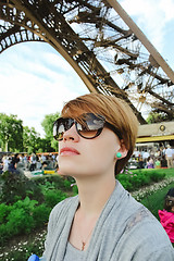 Image showing Beautiful young woman in Paris, France.