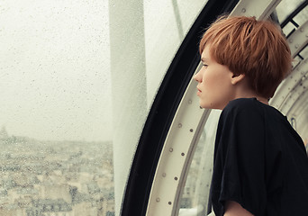 Image showing Beautiful young woman in Paris, France.